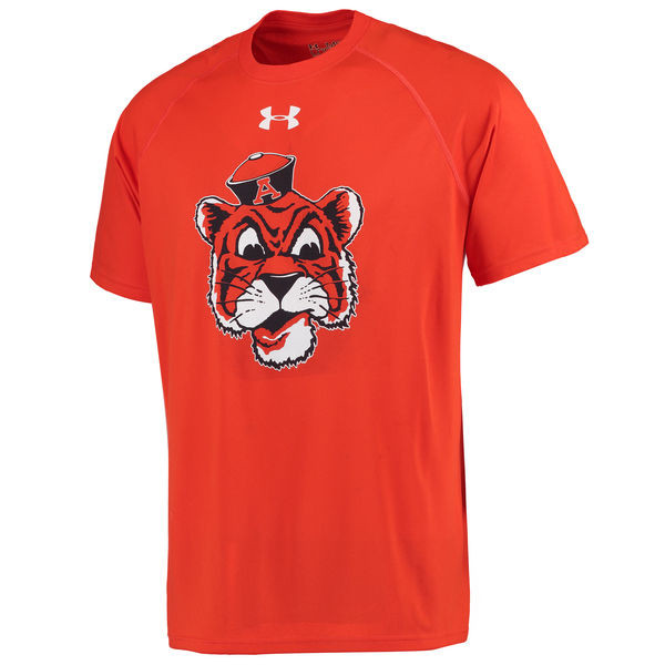 Men's Auburn Tigers Tigers Logo Orange College Hot Printing Football T-Shirts